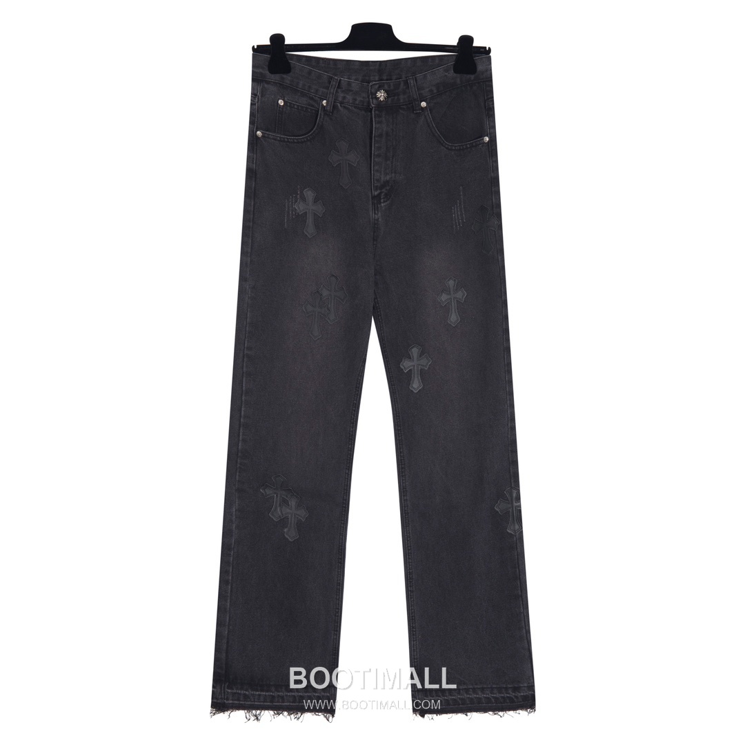 Chrome Hearts 2025 S/S Denim Straight Pants with Leather Cross Patch 크롬하츠 2025SS 데님 블루 팬츠 레더 크로스 패치 1