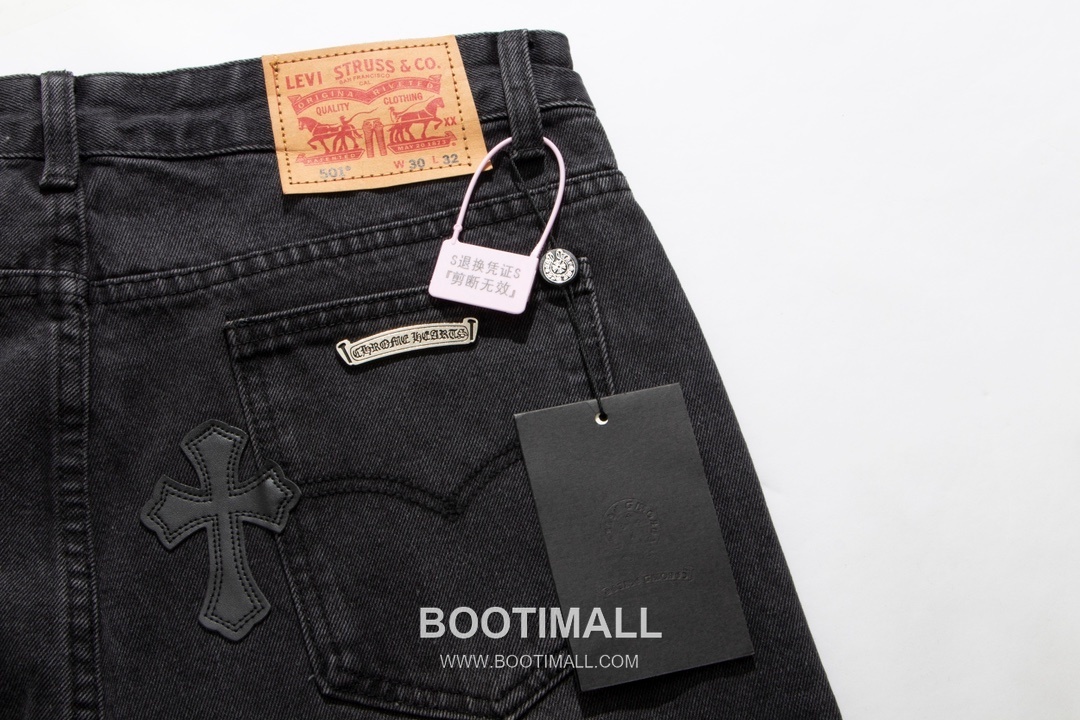 Chrome Hearts 2025 S/S Denim Straight Pants with Leather Cross Patch 크롬하츠 2025SS 데님 블루 팬츠 레더 크로스 패치 6
