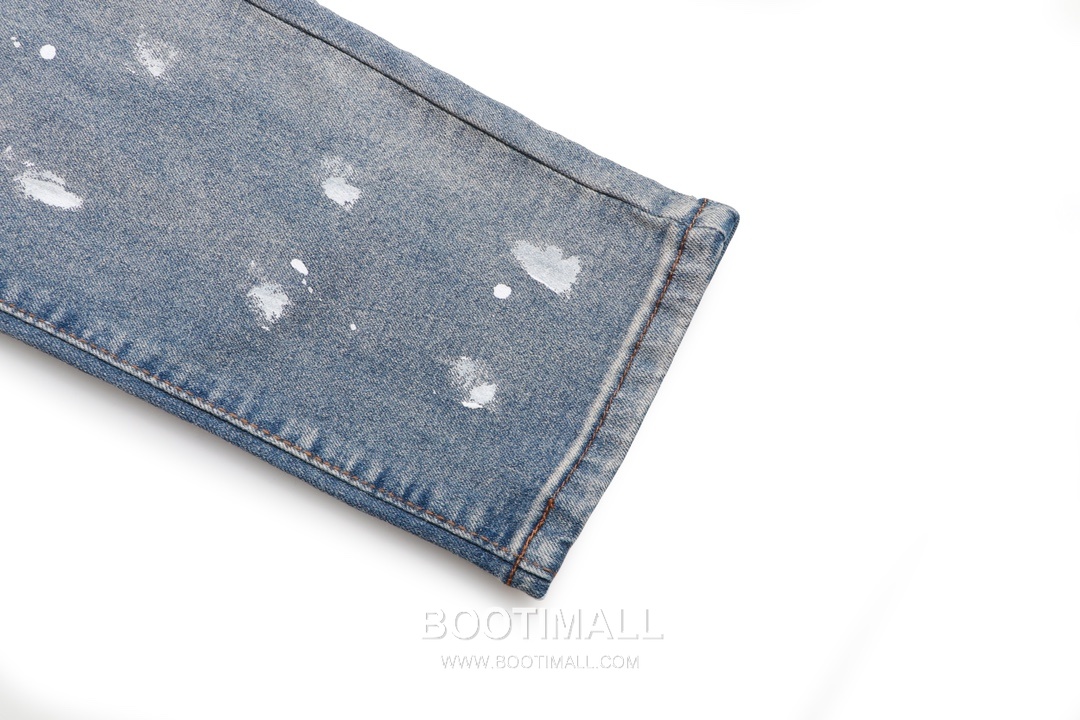 Amiri 2025 S/S Cotton Denim Slim Pants with Distressed Rhinestone Paint Splatter 아미리 2025SS 데님 블루 팬츠 디스트로이드 라인스톤 페인트 스플래터 10