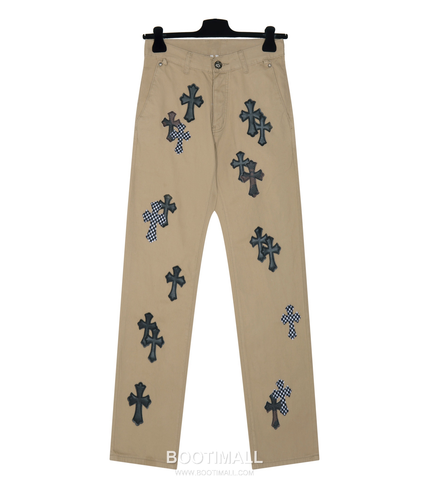 Chrome Hearts 2025 S/S Cotton Denim Wide Pants with Camo Checker Haircalf Cross Patch 크롬하츠 2025SS 데님 카멜 팬츠 카모 체커 헤어카프 크로스 패치 1