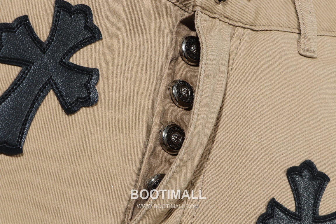 Chrome Hearts 2025 S/S Cotton Denim Wide Pants with Camo Checker Haircalf Cross Patch 크롬하츠 2025SS 데님 카멜 팬츠 카모 체커 헤어카프 크로스 패치 5