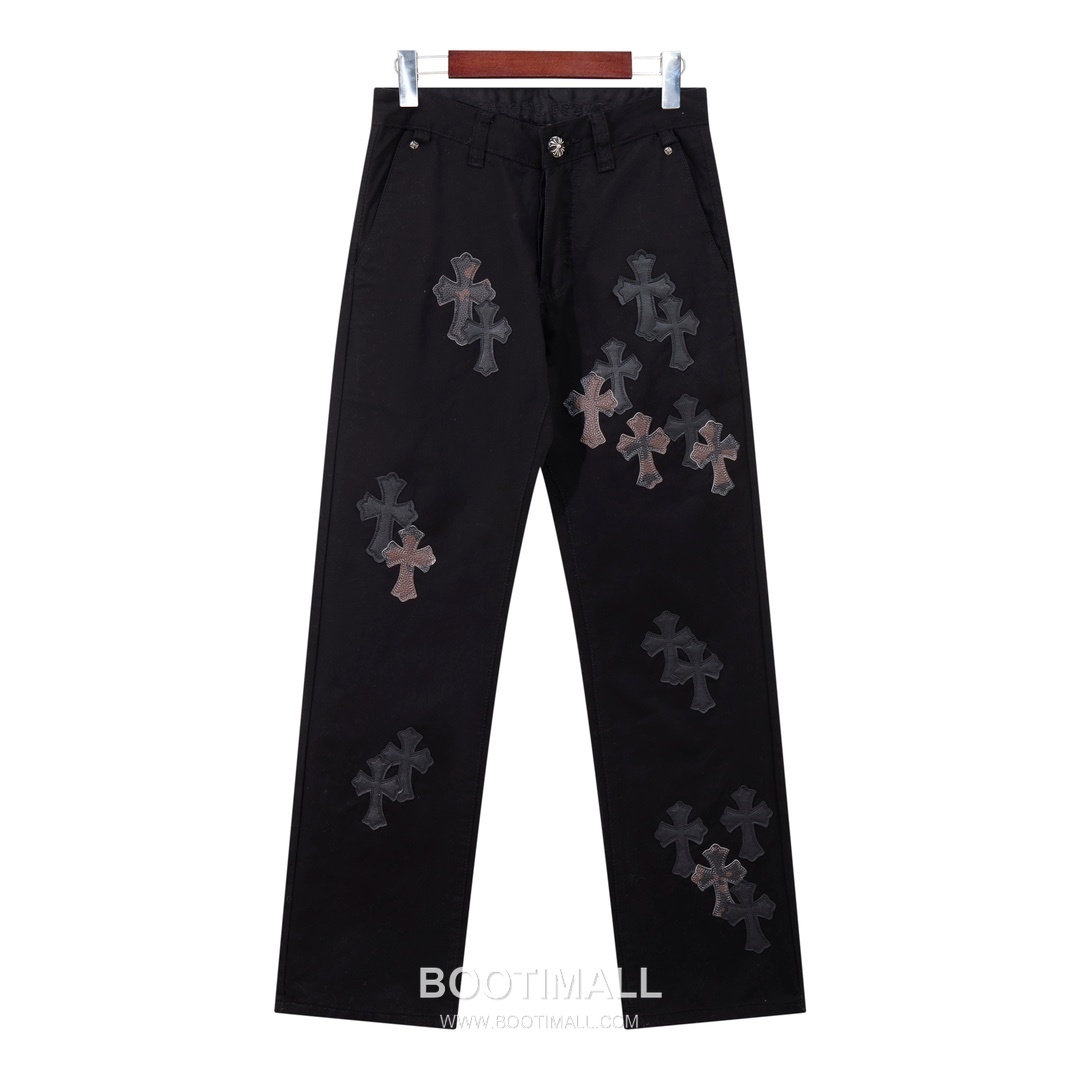 Chrome Hearts 2025 S/S Cotton Denim Wide Pants with Camo Checker Haircalf Cross Patch 크롬하츠 2025SS 데님 카멜 팬츠 카모 체커 헤어카프 크로스 패치 1