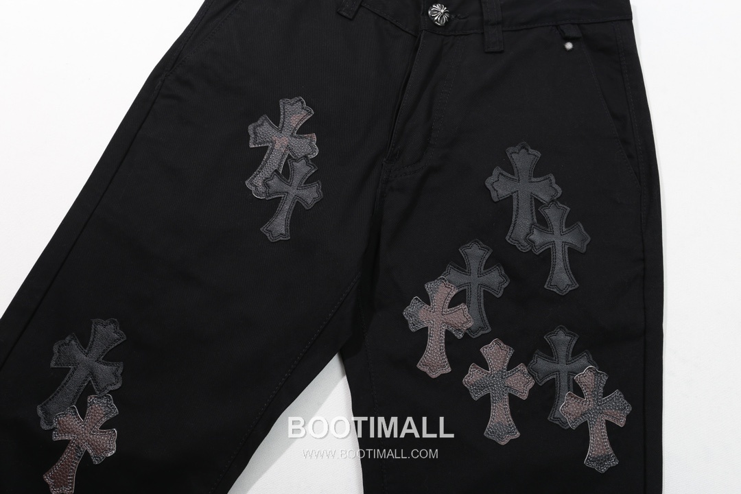 Chrome Hearts 2025 S/S Cotton Denim Wide Pants with Camo Checker Haircalf Cross Patch 크롬하츠 2025SS 데님 카멜 팬츠 카모 체커 헤어카프 크로스 패치 8