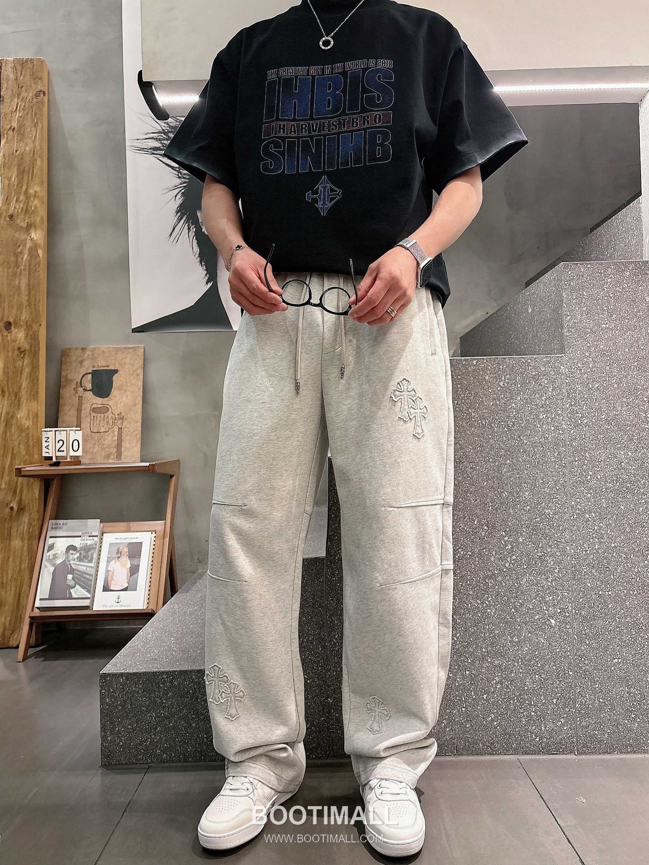 Chrome Hearts 2026 S/S Cotton Sweatpants with Logo Print 크롬하츠 2026SS 코튼 블랙 팬츠 로고 프린트 10