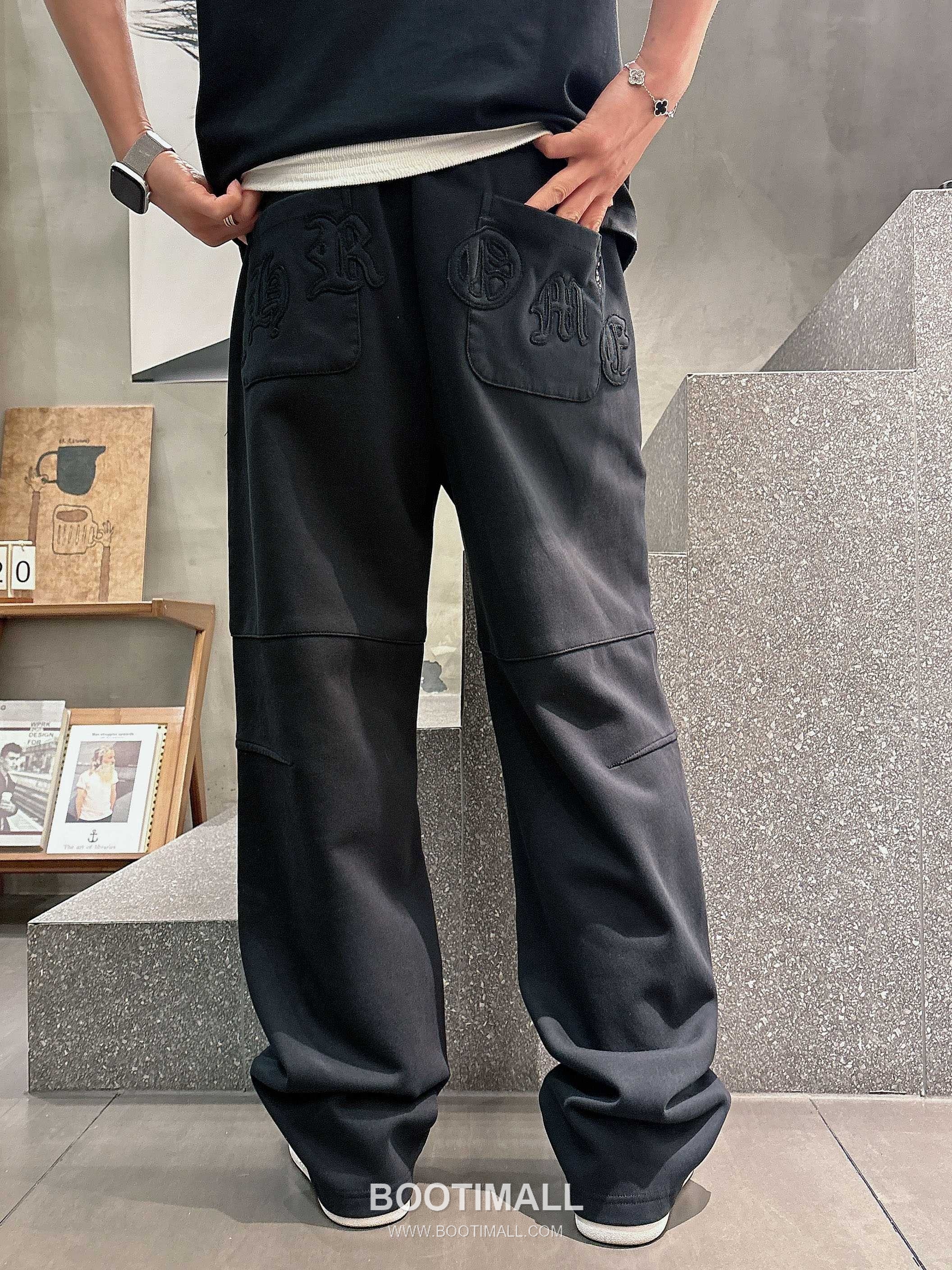 Chrome Hearts 2026 S/S Cotton Sweatpants with Logo Print 크롬하츠 2026SS 코튼 블랙 팬츠 로고 프린트 6