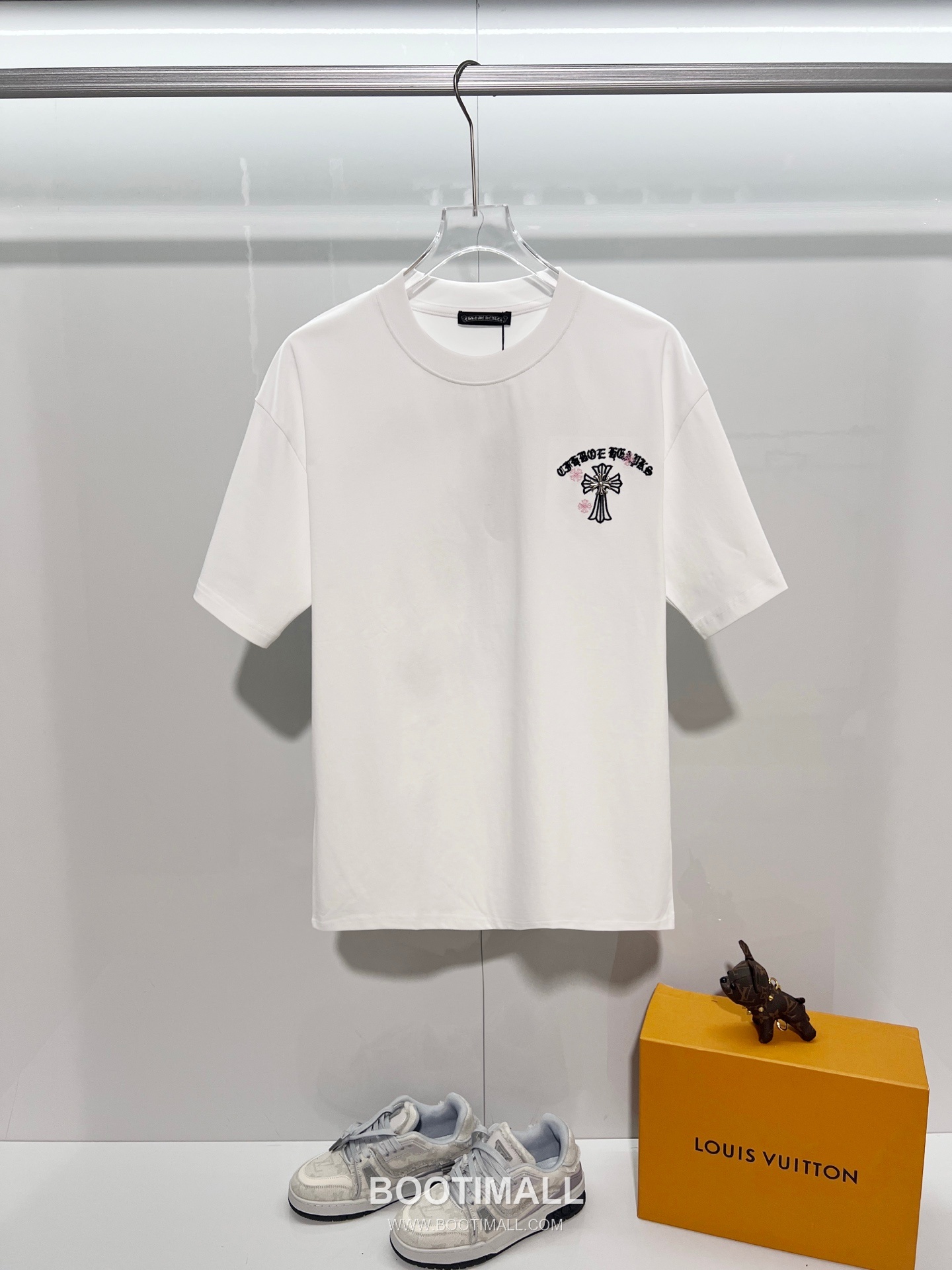 Chrome Hearts 2026 S/S Cotton Short Sleeve T-Shirt with Cross Embroidered Logo 크롬하츠 2026SS 코튼 블랙 티셔츠 크로스 자수 로고 6