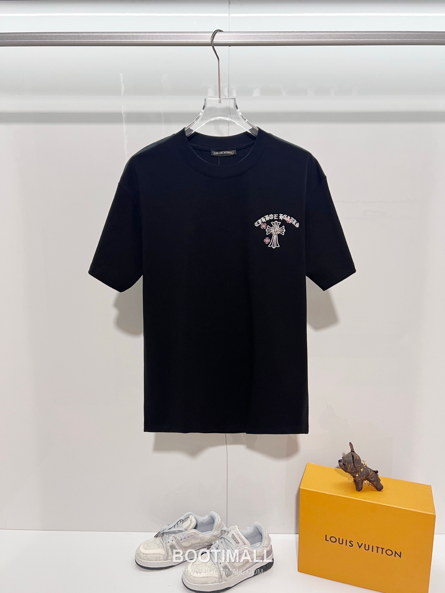 Chrome Hearts 2026 S/S Cotton Short Sleeve T-Shirt with Cross Embroidered Logo 크롬하츠 2026SS 코튼 블랙 티셔츠 크로스 자수 로고 6