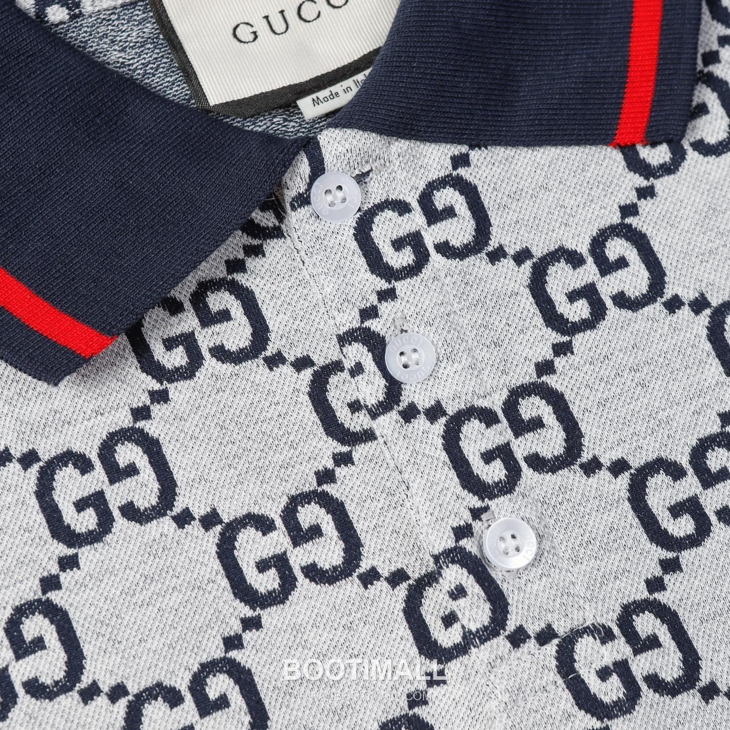 Gucci 2025 S/S Cotton Knit Polo Shirt with Jacquard Logo 구찌 2025SS 코튼 니트 화이트 폴로셔츠 자카드 로고 4