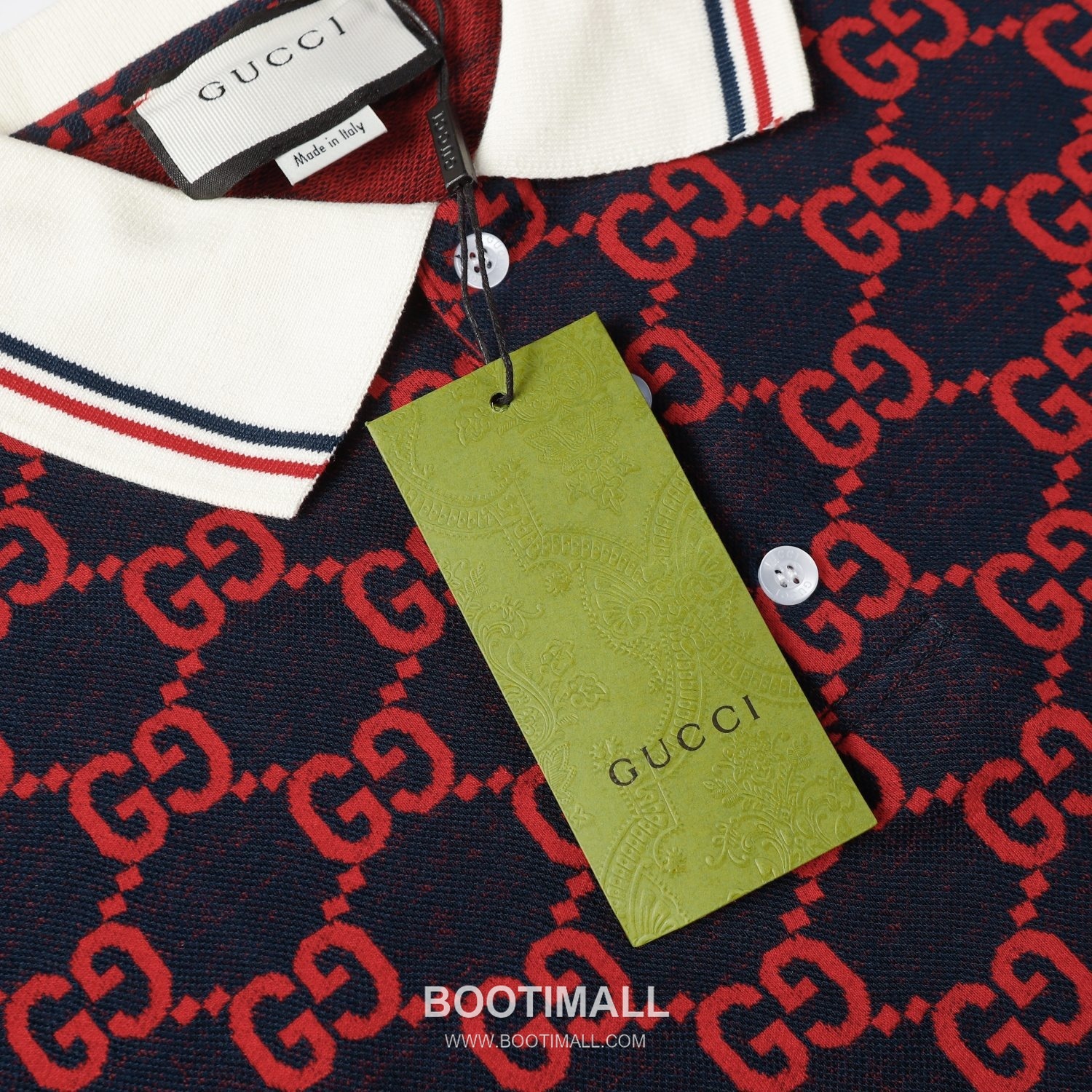 Gucci 2025 S/S Cotton Knit Polo Shirt with Jacquard Logo 구찌 2025SS 코튼 니트 화이트 폴로셔츠 자카드 로고 5