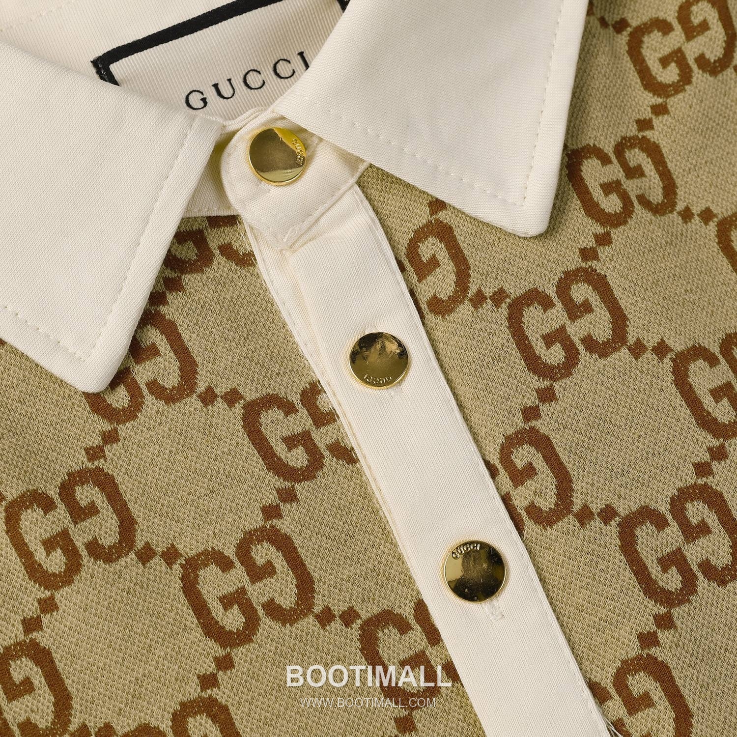 Gucci 2025 S/S Cotton Knit Polo Shirt with Jacquard Logo 구찌 2025SS 코튼 니트 화이트 폴로셔츠 자카드 로고 3