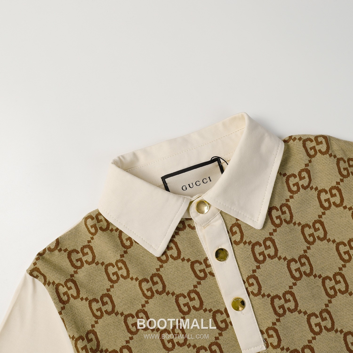 Gucci 2025 S/S Cotton Knit Polo Shirt with Jacquard Logo 구찌 2025SS 코튼 니트 화이트 폴로셔츠 자카드 로고 4