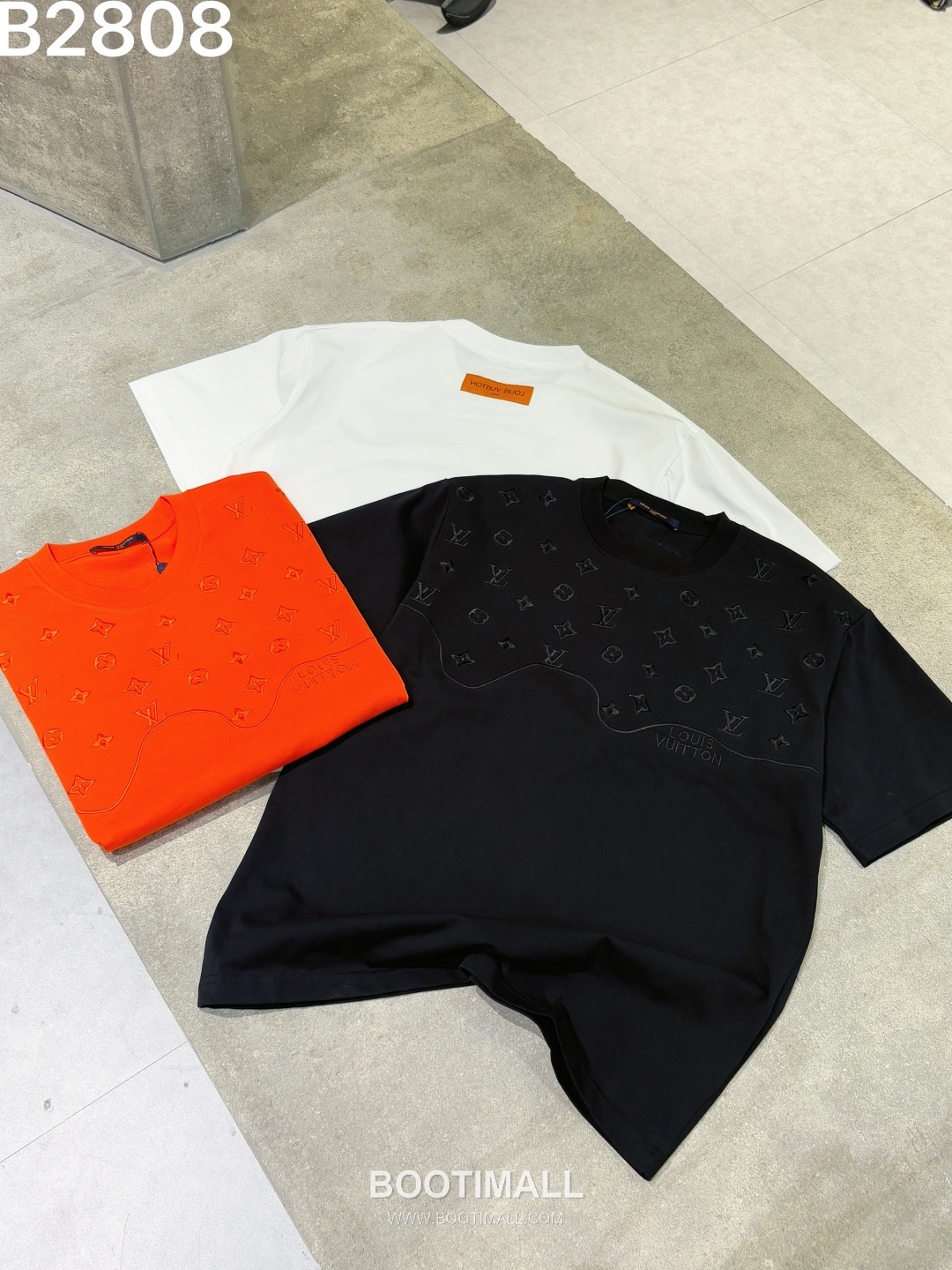 Louis Vuitton 2026 S/S Cotton Short Sleeve T-Shirt with Embroidered Logo 루이비통 2026SS 코튼 화이트 티셔츠 자수 로고 9