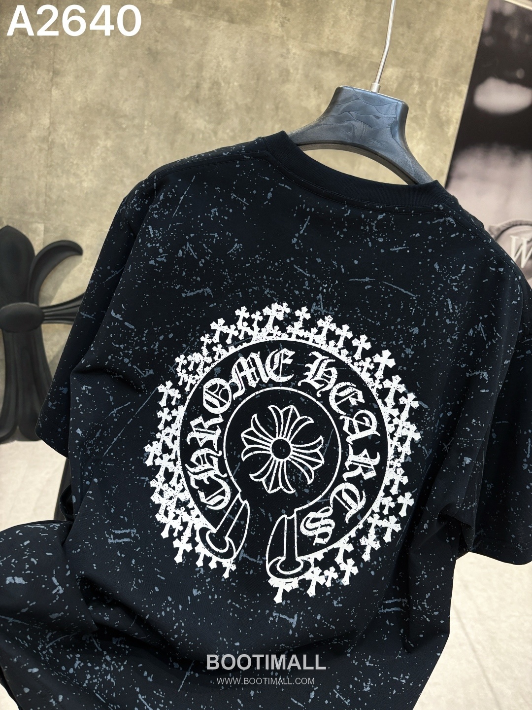 Chrome Hearts 2026 S/S Cotton Short Sleeve T-Shirt with Embroidered Logo 크롬하츠 2026SS 코튼 블랙 티셔츠 자수 로고 2