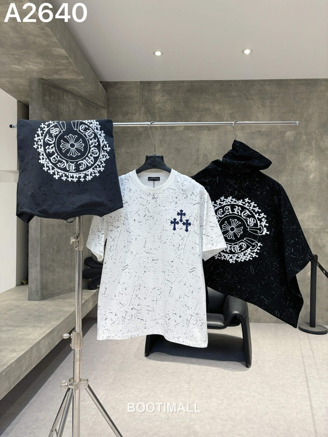 Chrome Hearts 2026 S/S Cotton Short Sleeve T-Shirt with Embroidered Logo 크롬하츠 2026SS 코튼 블랙 티셔츠 자수 로고 5