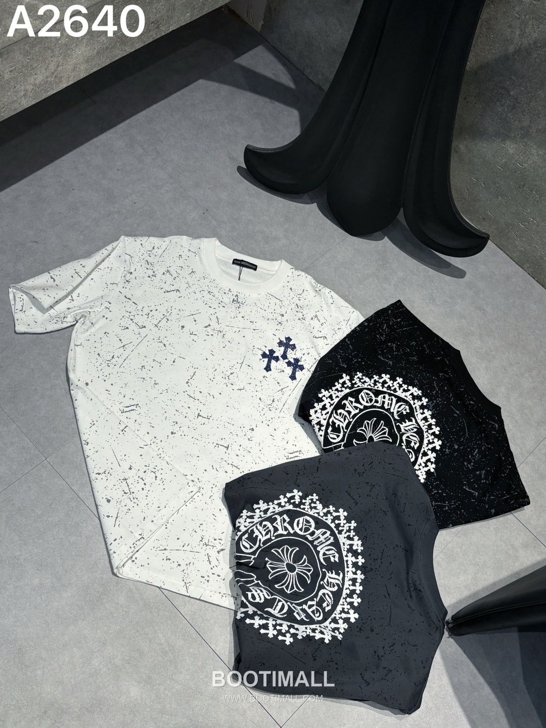 Chrome Hearts 2026 S/S Cotton Short Sleeve T-Shirt with Embroidered Logo 크롬하츠 2026SS 코튼 블랙 티셔츠 자수 로고 7