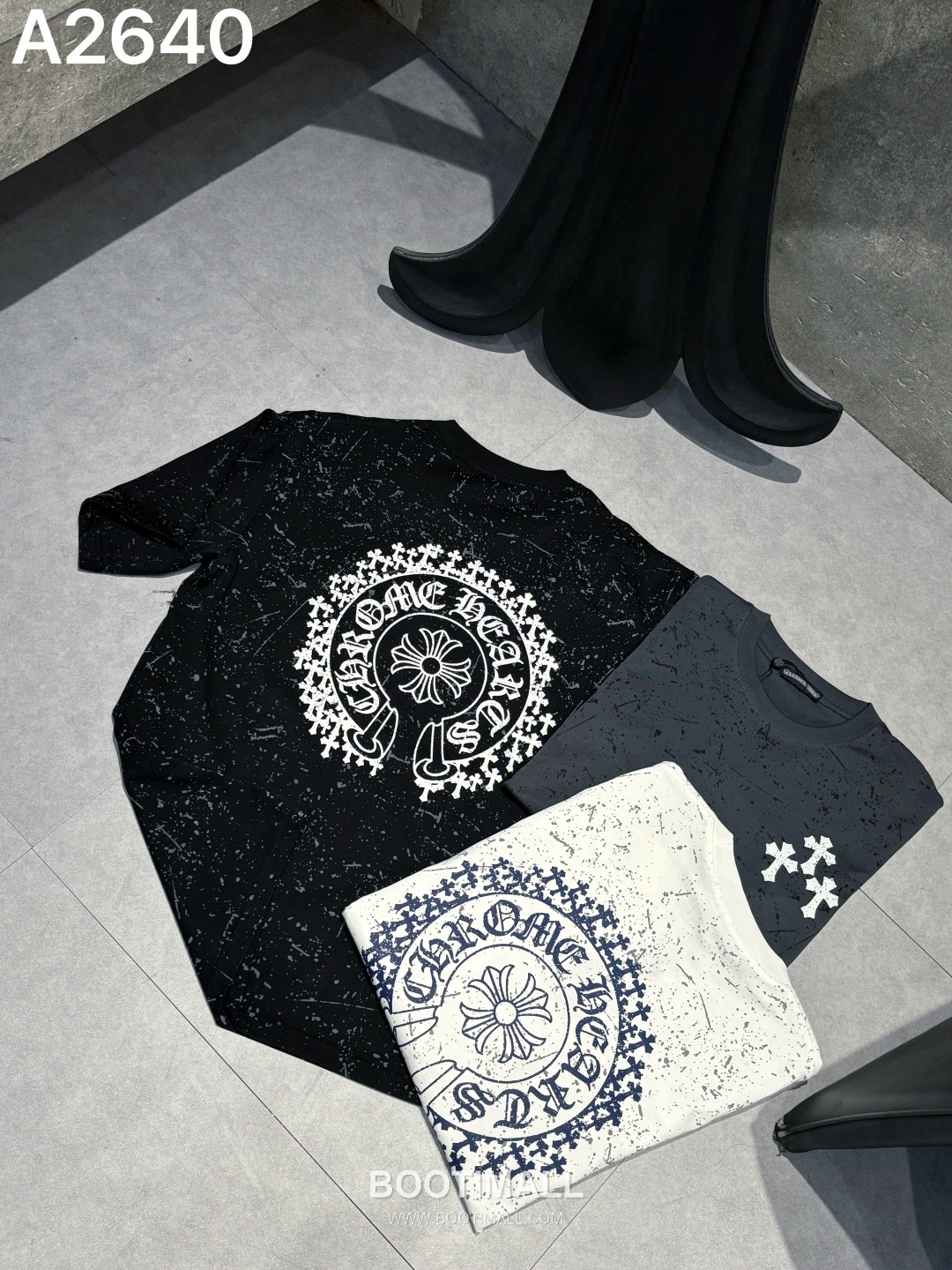 Chrome Hearts 2026 S/S Cotton Short Sleeve T-Shirt with Embroidered Logo 크롬하츠 2026SS 코튼 블랙 티셔츠 자수 로고 8