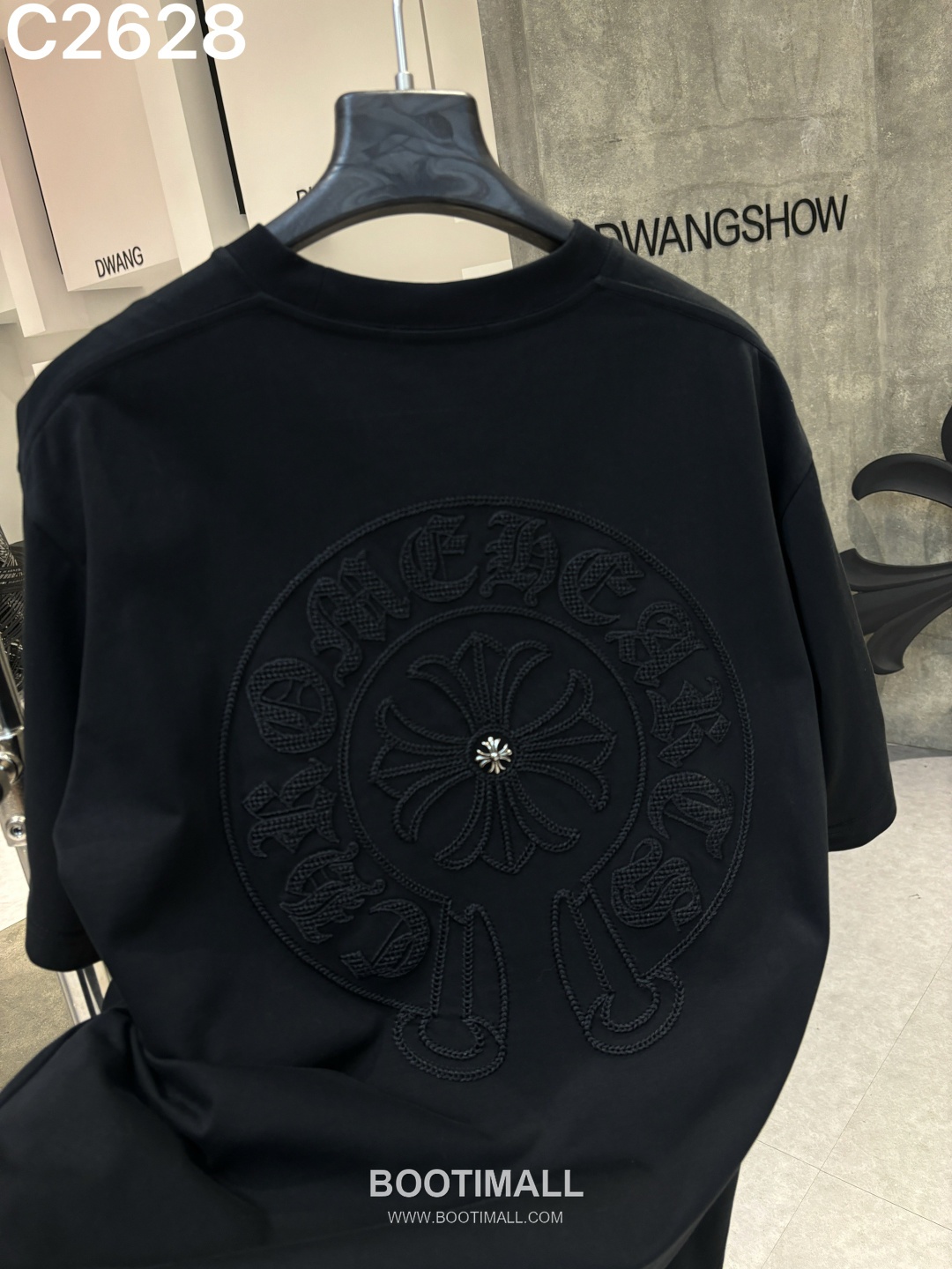 Chrome Hearts 2026 S/S Cotton Short Sleeve T-Shirt with Embroidered Logo 크롬하츠 2026SS 코튼 블랙 티셔츠 자수 로고 4