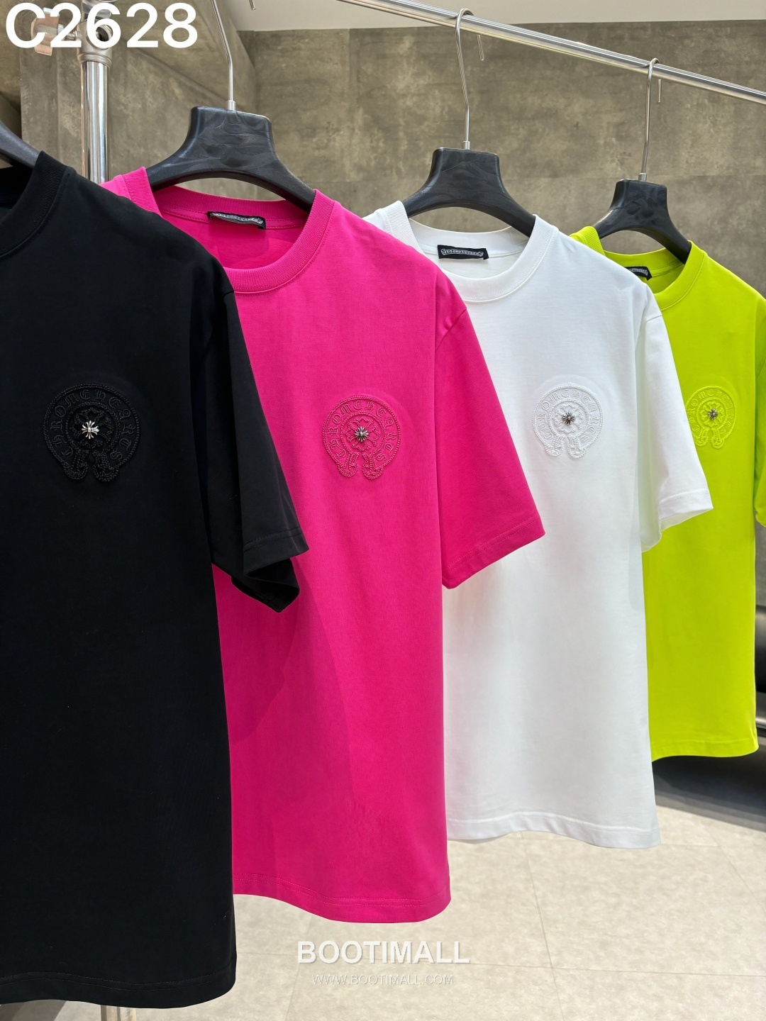 Chrome Hearts 2026 S/S Cotton Short Sleeve T-Shirt with Embroidered Logo 크롬하츠 2026SS 코튼 블랙 티셔츠 자수 로고 5