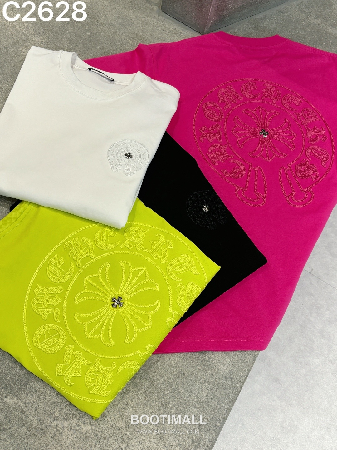 Chrome Hearts 2026 S/S Cotton Short Sleeve T-Shirt with Embroidered Logo 크롬하츠 2026SS 코튼 블랙 티셔츠 자수 로고 8