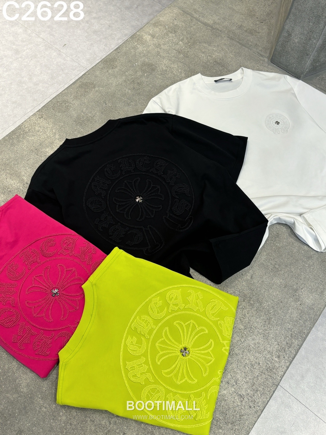 Chrome Hearts 2026 S/S Cotton Short Sleeve T-Shirt with Embroidered Logo 크롬하츠 2026SS 코튼 블랙 티셔츠 자수 로고 9