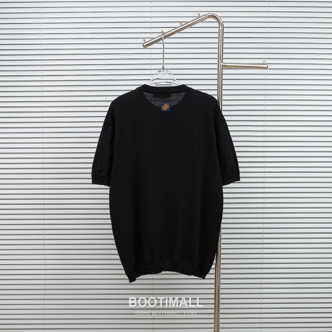 Louis Vuitton 2025 S/S Wool Blend Knit Short Sleeve T-Shirt with Mushroom Motif 루이비통 2025SS 울 니트 아이보리 티셔츠 머쉬룸 자카드 2