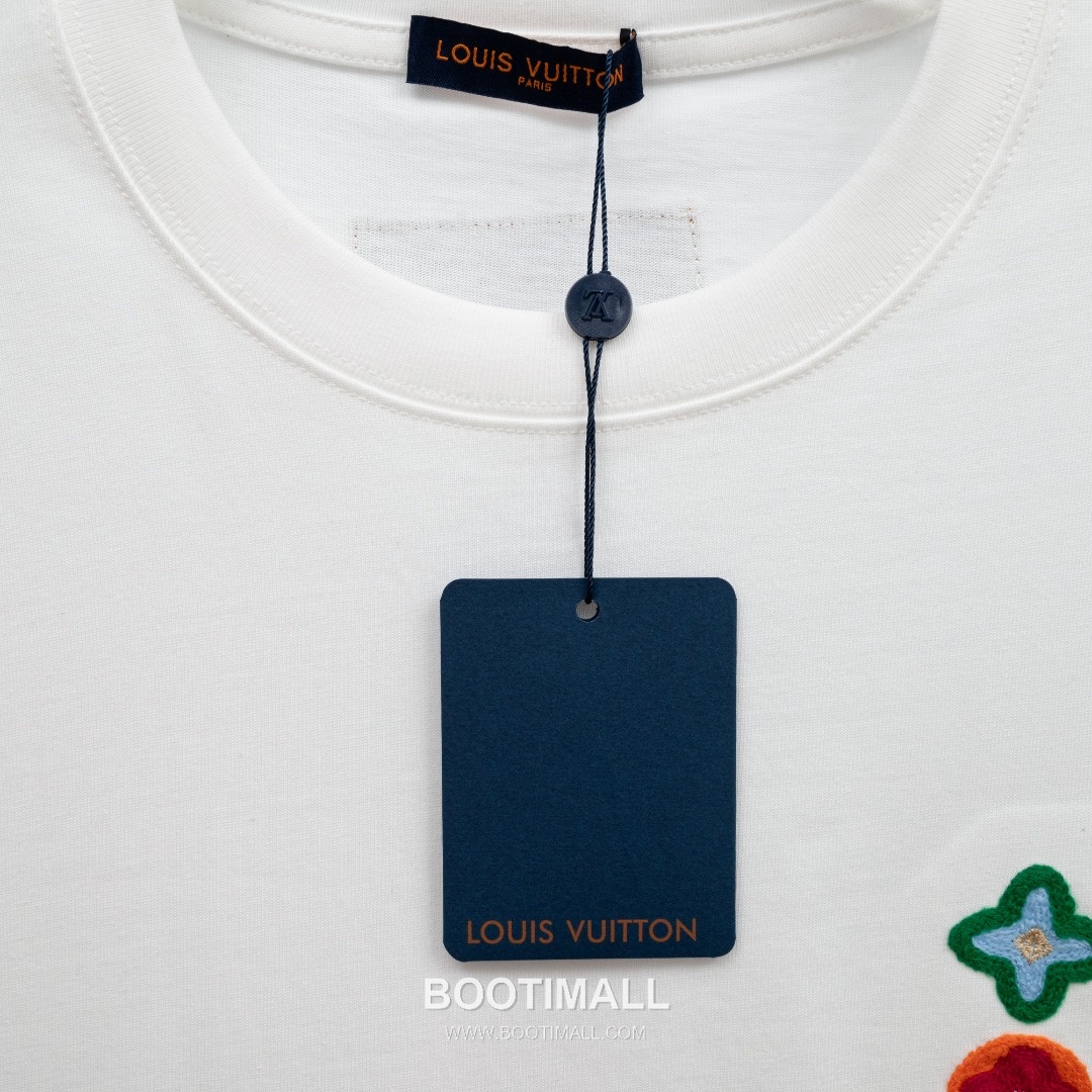 Louis Vuitton 2025 S/S Cotton Short Sleeve T-Shirt with Monogram Embroidered Color Block 루이비통 2025SS 코튼 블랙 티셔츠 모노그램 자수 컬러블록 10