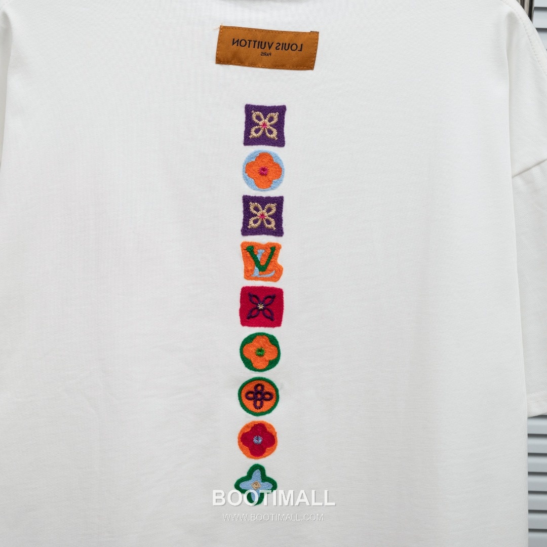 Louis Vuitton 2025 S/S Cotton Short Sleeve T-Shirt with Monogram Embroidered Color Block 루이비통 2025SS 코튼 블랙 티셔츠 모노그램 자수 컬러블록 14
