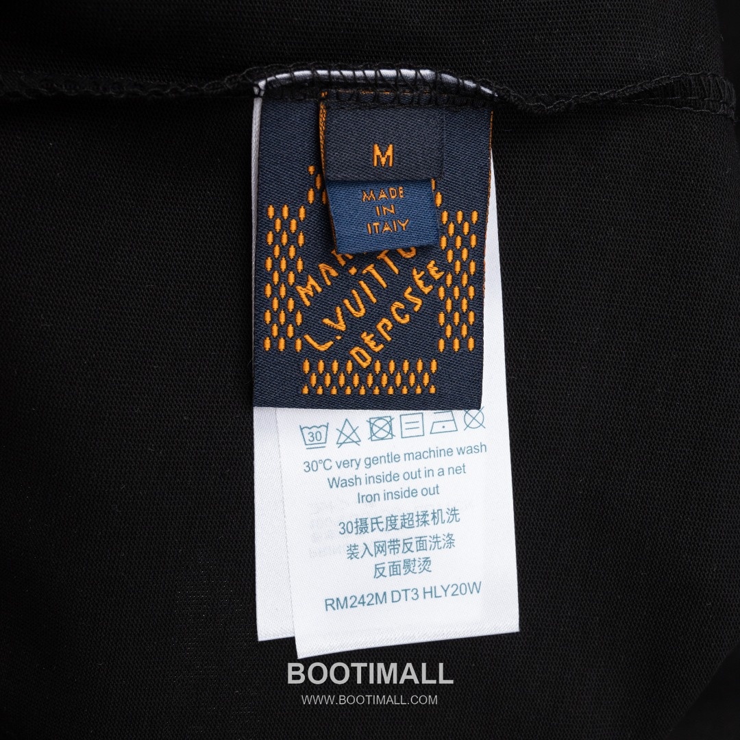 Louis Vuitton 2025 S/S Cotton Short Sleeve T-Shirt with Monogram Embroidered Color Block 루이비통 2025SS 코튼 블랙 티셔츠 모노그램 자수 컬러블록 11