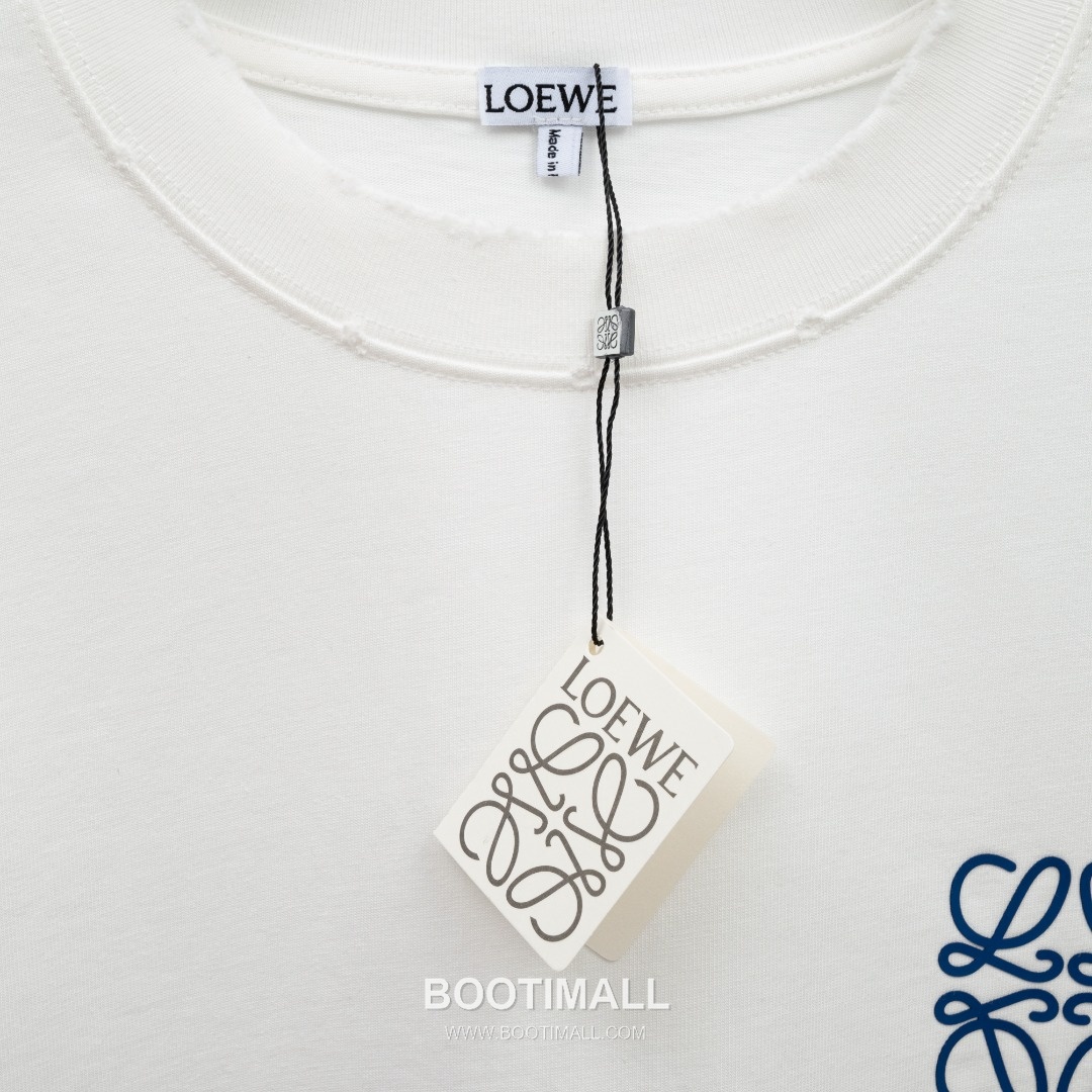 Loewe 2025 S/S Cotton Short Sleeve T-Shirt with Distressed Foam Print 로에베 2025SS 코튼 블랙 티셔츠 디스트로이드 발포 프린트 12