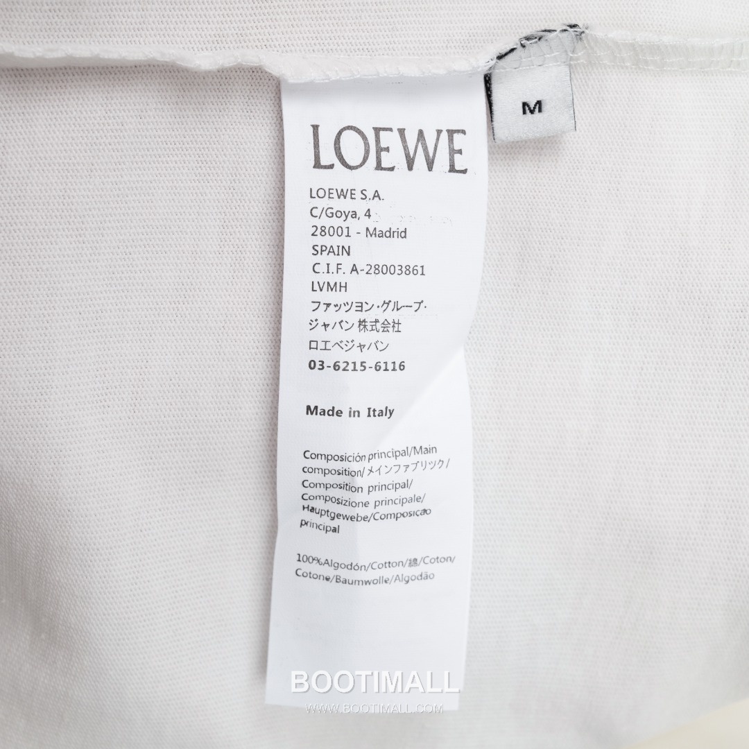 Loewe 2025 S/S Cotton Short Sleeve T-Shirt with Distressed Foam Print 로에베 2025SS 코튼 블랙 티셔츠 디스트로이드 발포 프린트 13