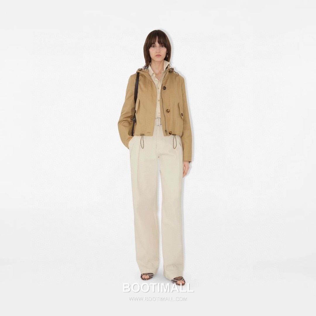 Burberry 2025 F/W Cotton Gabardine Hoodie Jacket with Check Lining 버버리 2025FW 코튼 가바딘 베이지 후드 재킷 체크 라이닝 7