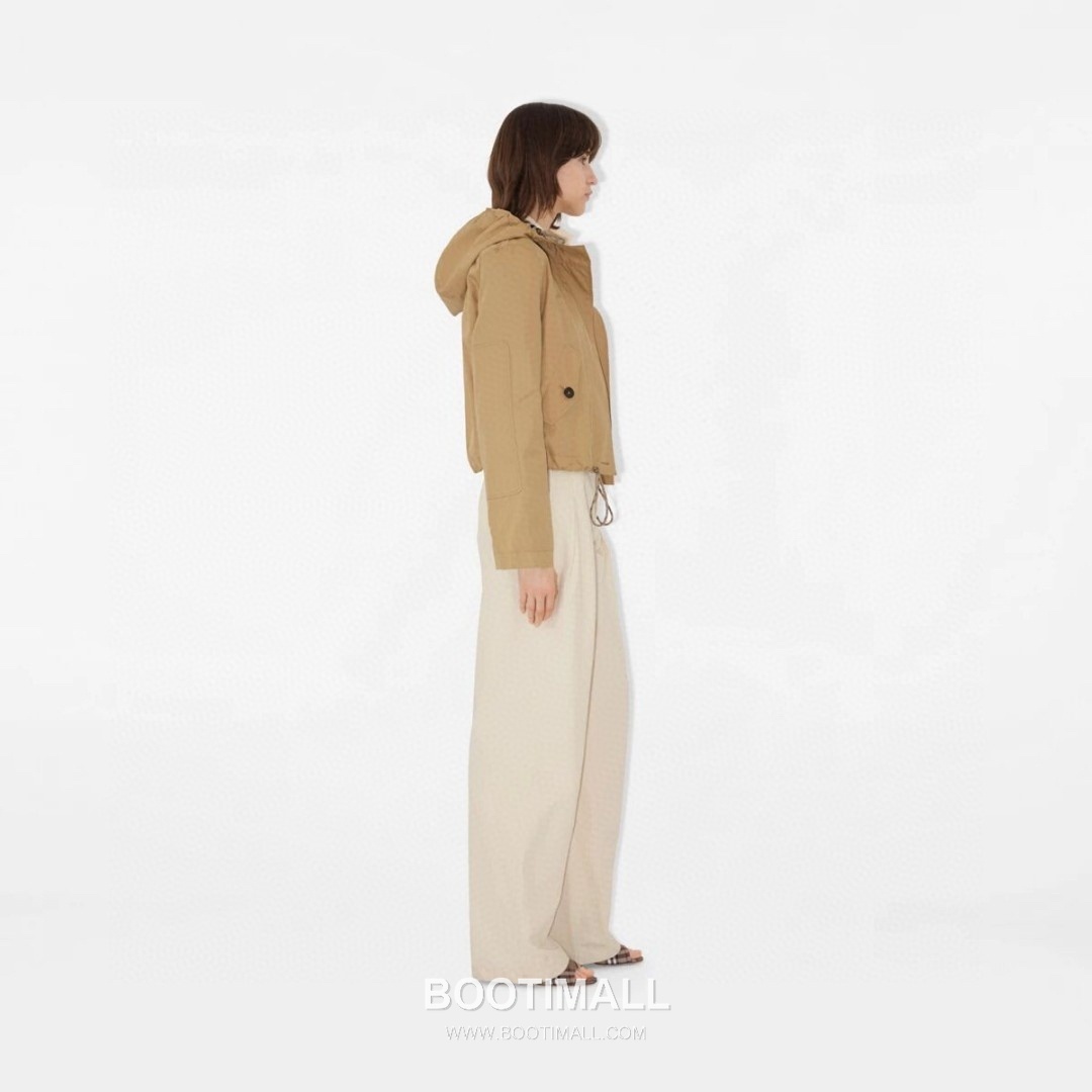 Burberry 2025 F/W Cotton Gabardine Hoodie Jacket with Check Lining 버버리 2025FW 코튼 가바딘 베이지 후드 재킷 체크 라이닝 8