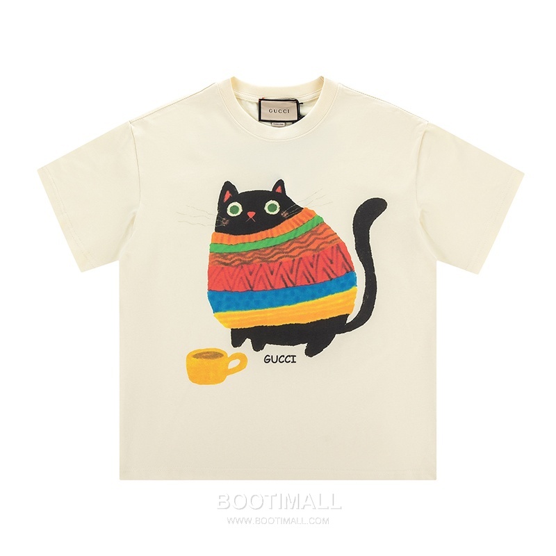 Gucci 2025 S/S Cotton Knit Short Sleeve T-Shirt with Logo Detail 구찌 2025SS 코튼 블랙 티셔츠 로고 니트 1