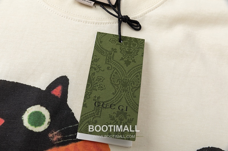 Gucci 2025 S/S Cotton Knit Short Sleeve T-Shirt with Logo Detail 구찌 2025SS 코튼 블랙 티셔츠 로고 니트 4