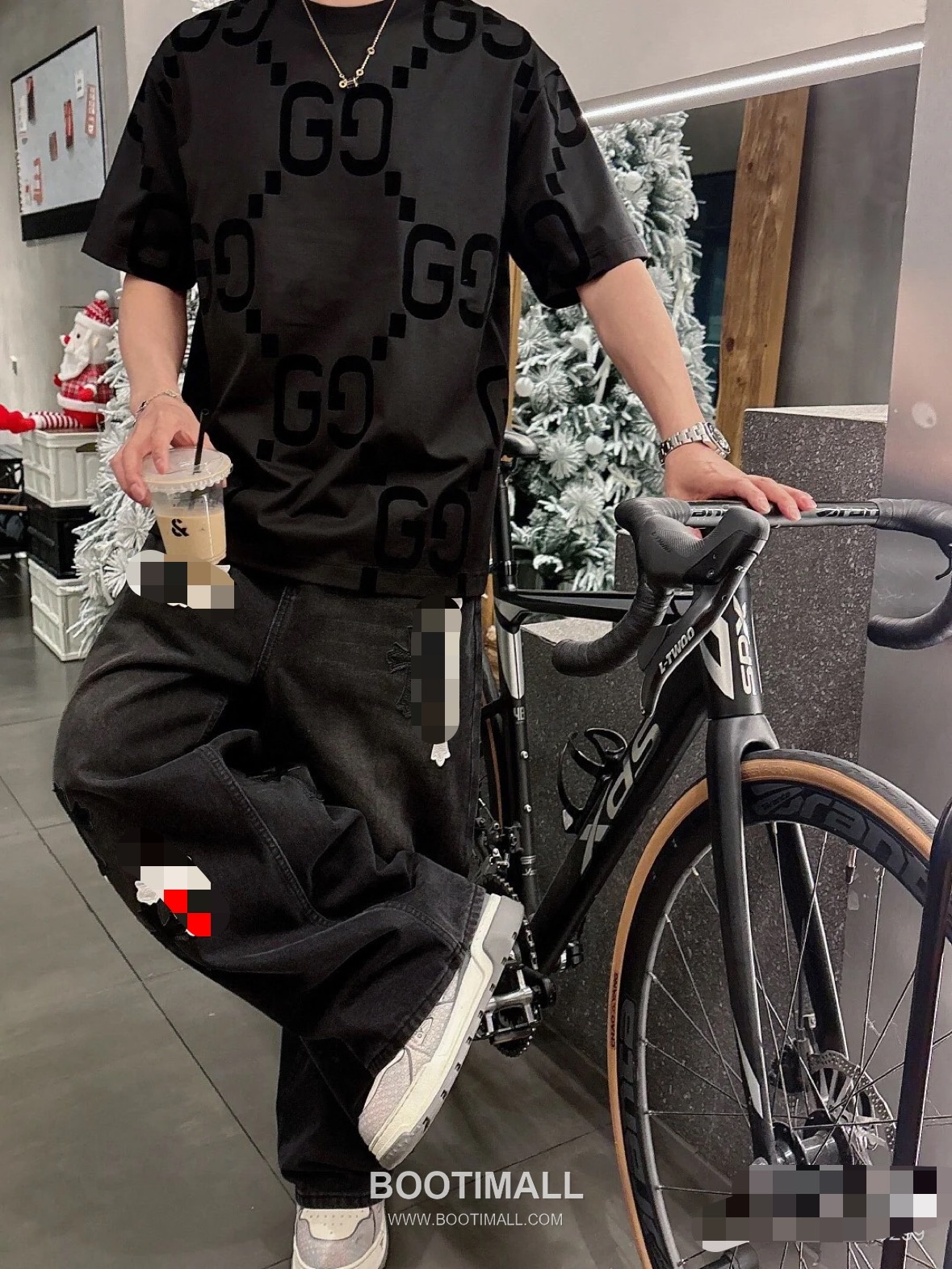 Gucci 2025 S/S Cotton Knit Short Sleeve T-Shirt with Logo Detail 구찌 2025SS 코튼 블랙 티셔츠 로고 니트 9