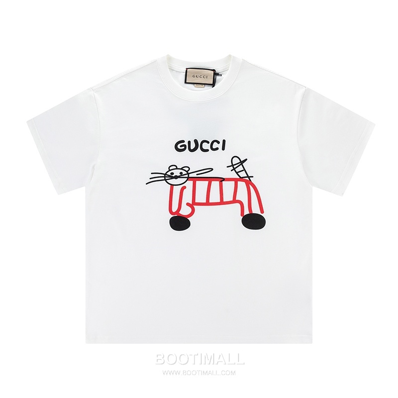 Gucci 2025 S/S Cotton Knit Short Sleeve T-Shirt with Logo Detail 구찌 2025SS 코튼 블랙 티셔츠 로고 니트 1