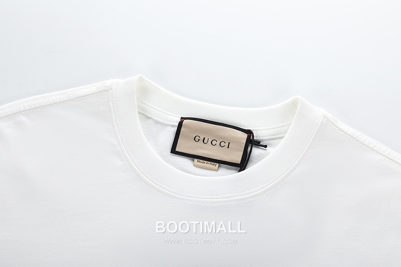 Gucci 2025 S/S Cotton Knit Short Sleeve T-Shirt with Logo Detail 구찌 2025SS 코튼 블랙 티셔츠 로고 니트 4