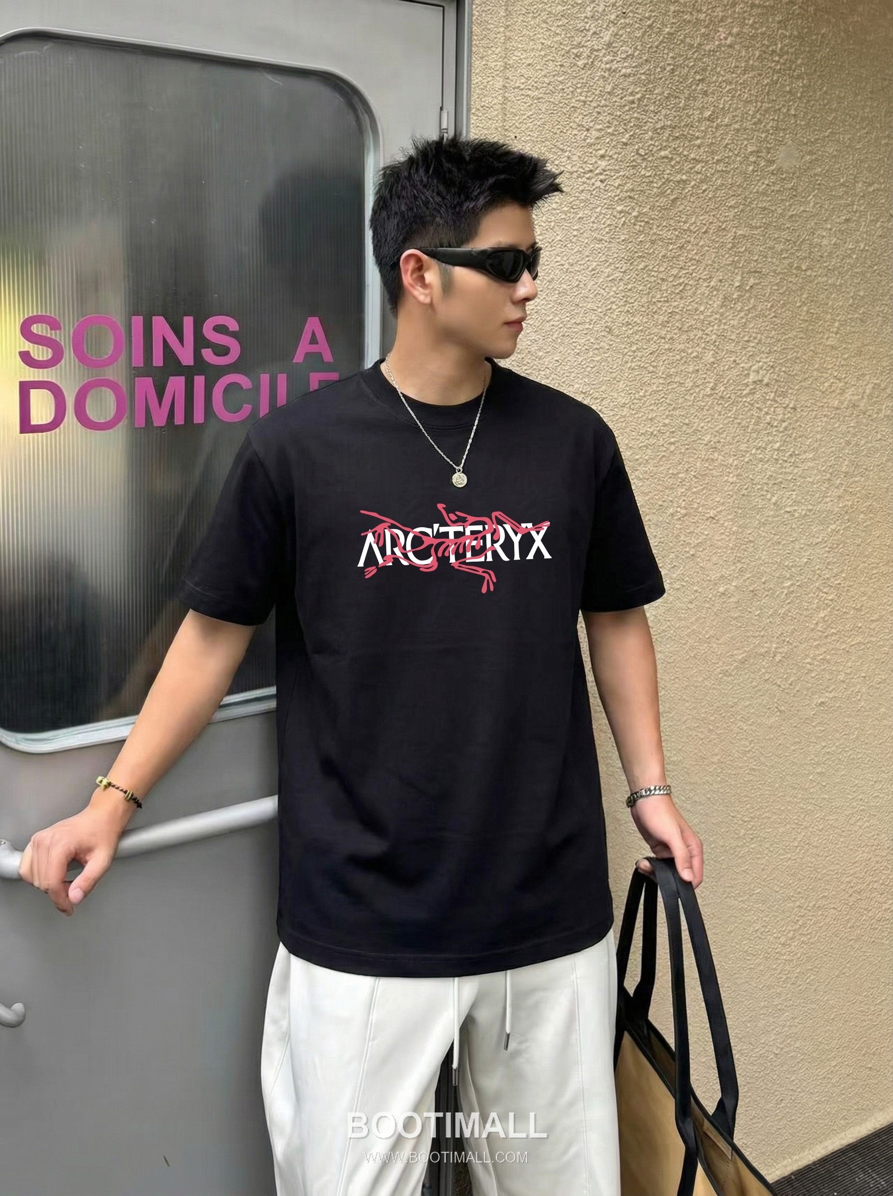 Arc'teryx 2026 S/S Cotton Short Sleeve T-Shirt with Logo Print 아크테릭스 2026SS 코튼 블랙 티셔츠 로고 프린트 3