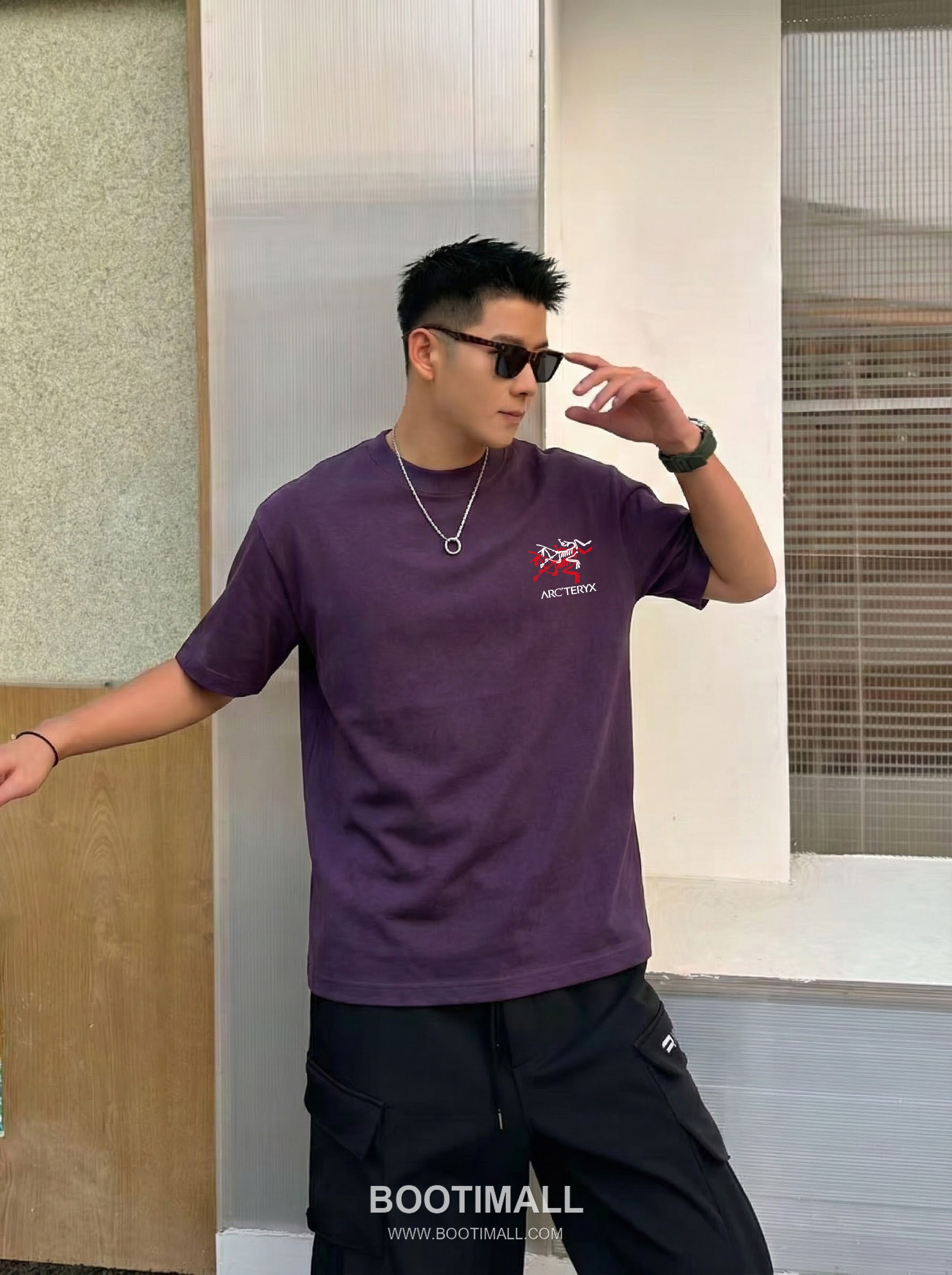 Arc'teryx 2026 S/S Cotton Short Sleeve T-Shirt with Logo Print 아크테릭스 2026SS 코튼 블랙 티셔츠 로고 프린트 4