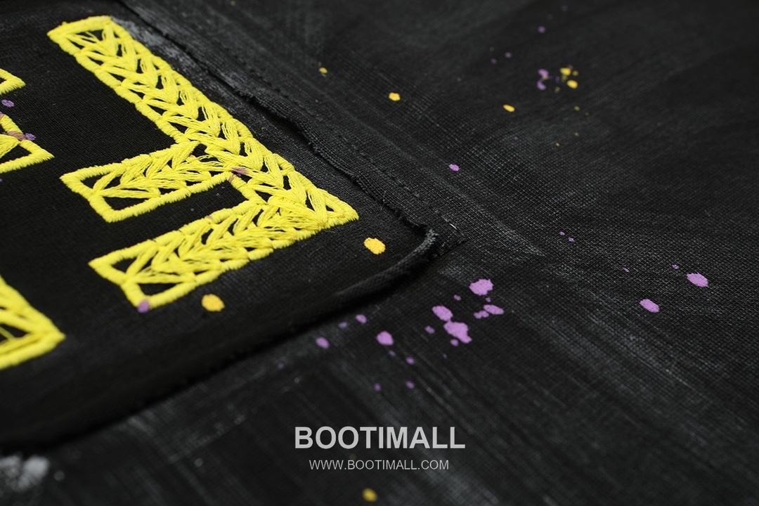 Fendi 2025 S/S Cotton Short Sleeve T-Shirt with Double F Embroidered Logo and Ink Print 펜디 2025SS 코튼 블랙 티셔츠 더블F 자수 잉크 프린트 6