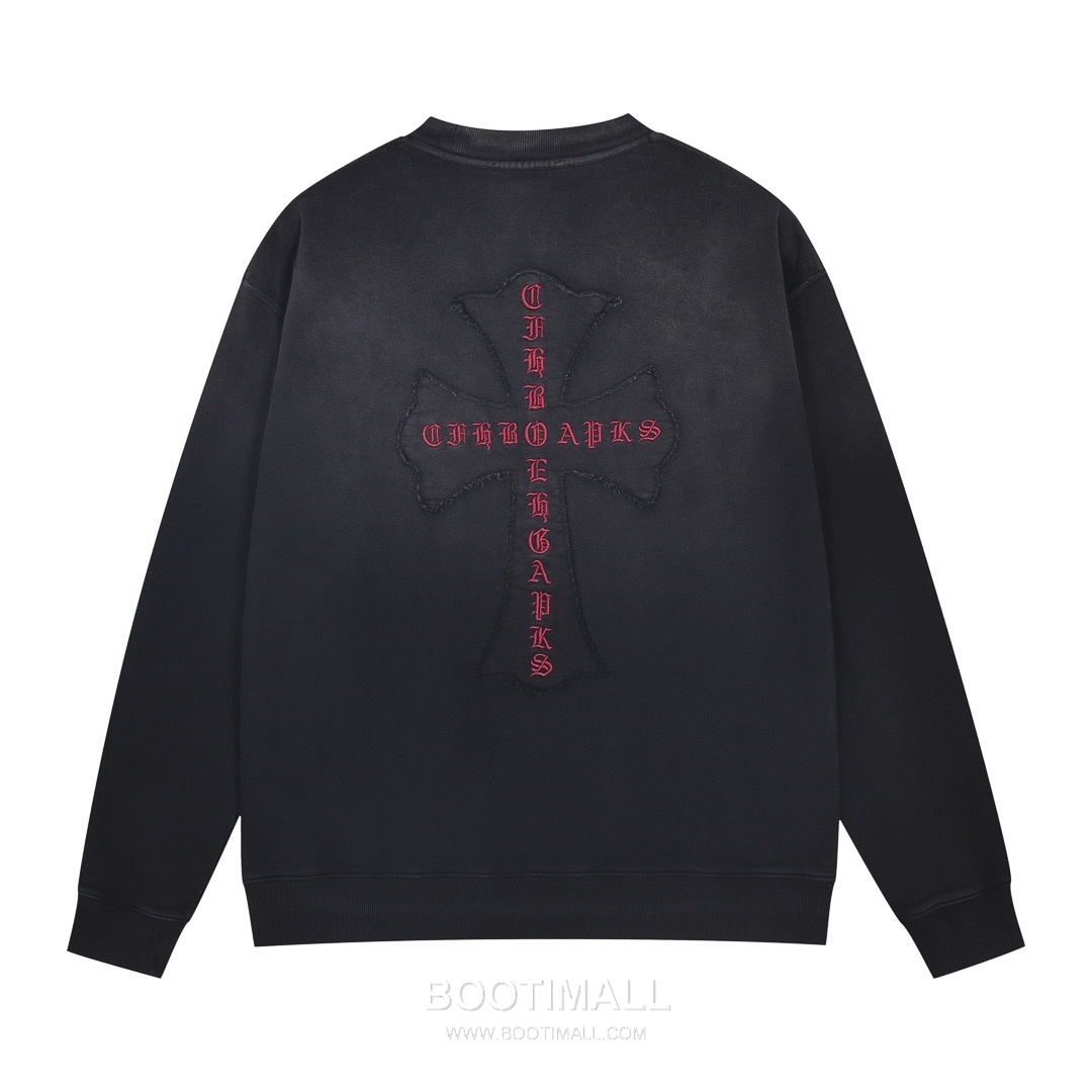 Chrome Hearts 2025 F/W Cotton Loop Terry Hoodie with Patch Embroidered Logo 크롬하츠 2025FW 코튼 블랙 후드 패치 자수 1