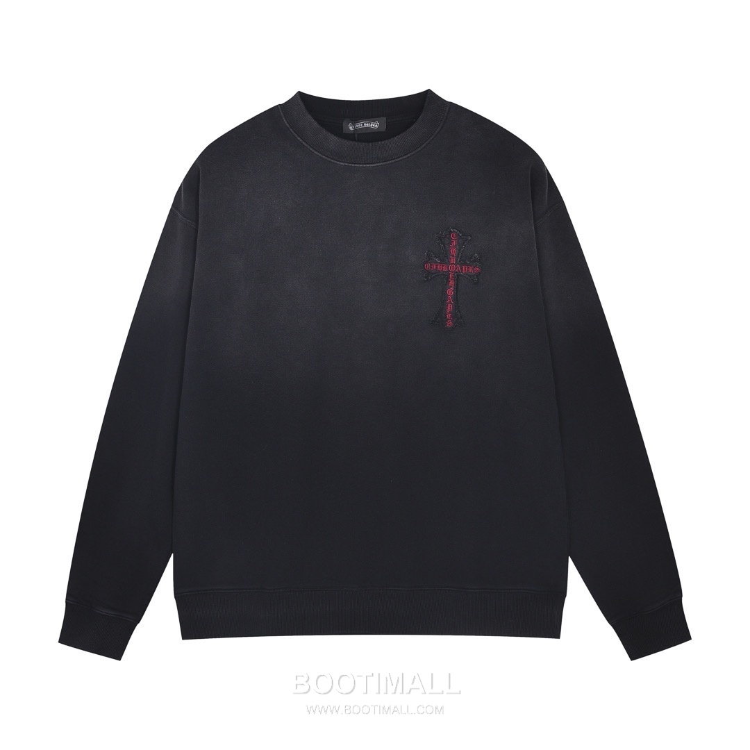 Chrome Hearts 2025 F/W Cotton Loop Terry Hoodie with Patch Embroidered Logo 크롬하츠 2025FW 코튼 블랙 후드 패치 자수 2