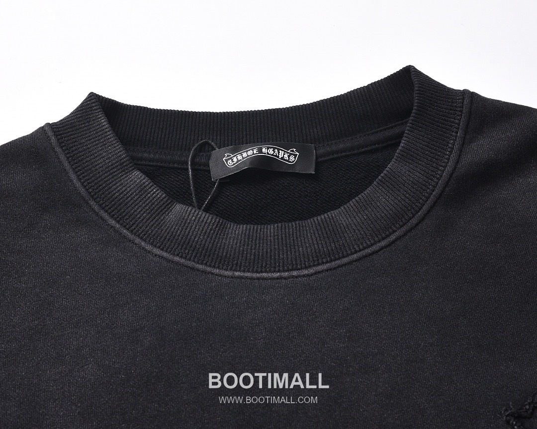 Chrome Hearts 2025 F/W Cotton Loop Terry Hoodie with Patch Embroidered Logo 크롬하츠 2025FW 코튼 블랙 후드 패치 자수 6