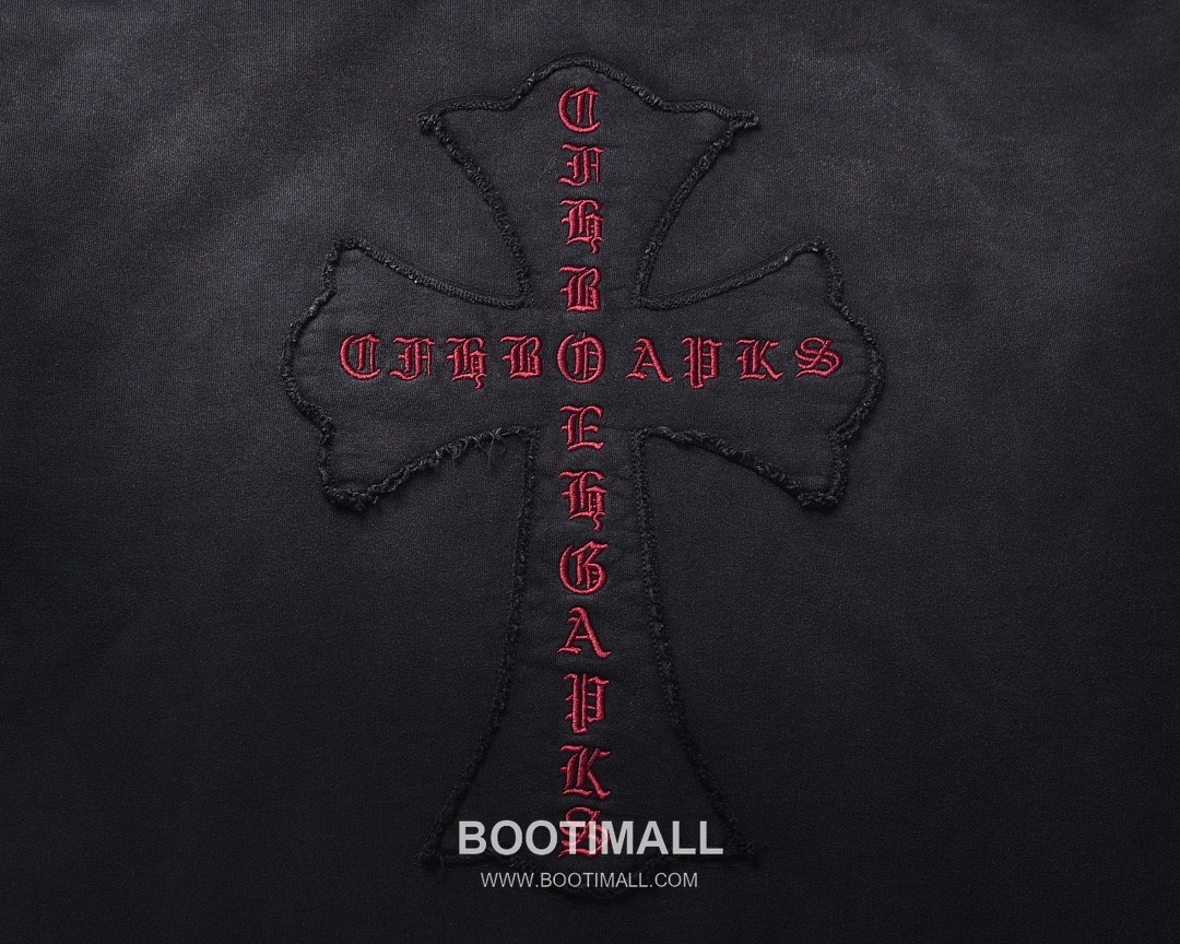 Chrome Hearts 2025 F/W Cotton Loop Terry Hoodie with Patch Embroidered Logo 크롬하츠 2025FW 코튼 블랙 후드 패치 자수 7