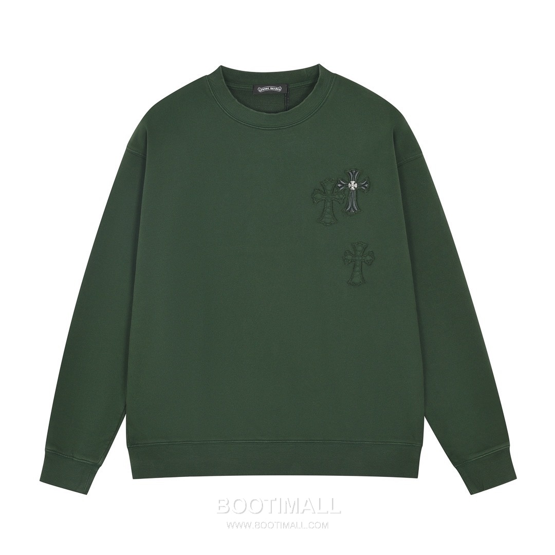 Chrome Hearts 2025 F/W Cotton Loop Terry Hoodie with Patch Embroidered Logo 크롬하츠 2025FW 코튼 블랙 후드 패치 자수 1
