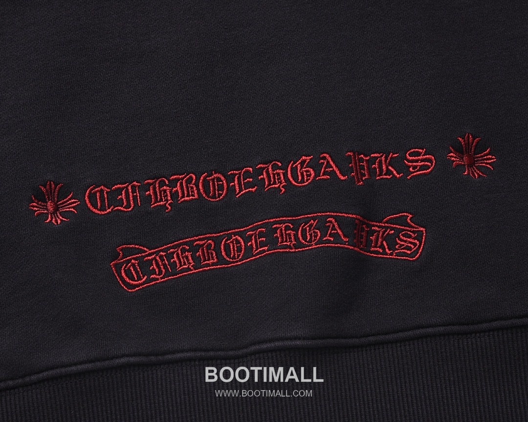 Chrome Hearts 2025 F/W Cotton Loop Terry Hoodie with Patch Embroidered Logo 크롬하츠 2025FW 코튼 블랙 후드 패치 자수 3