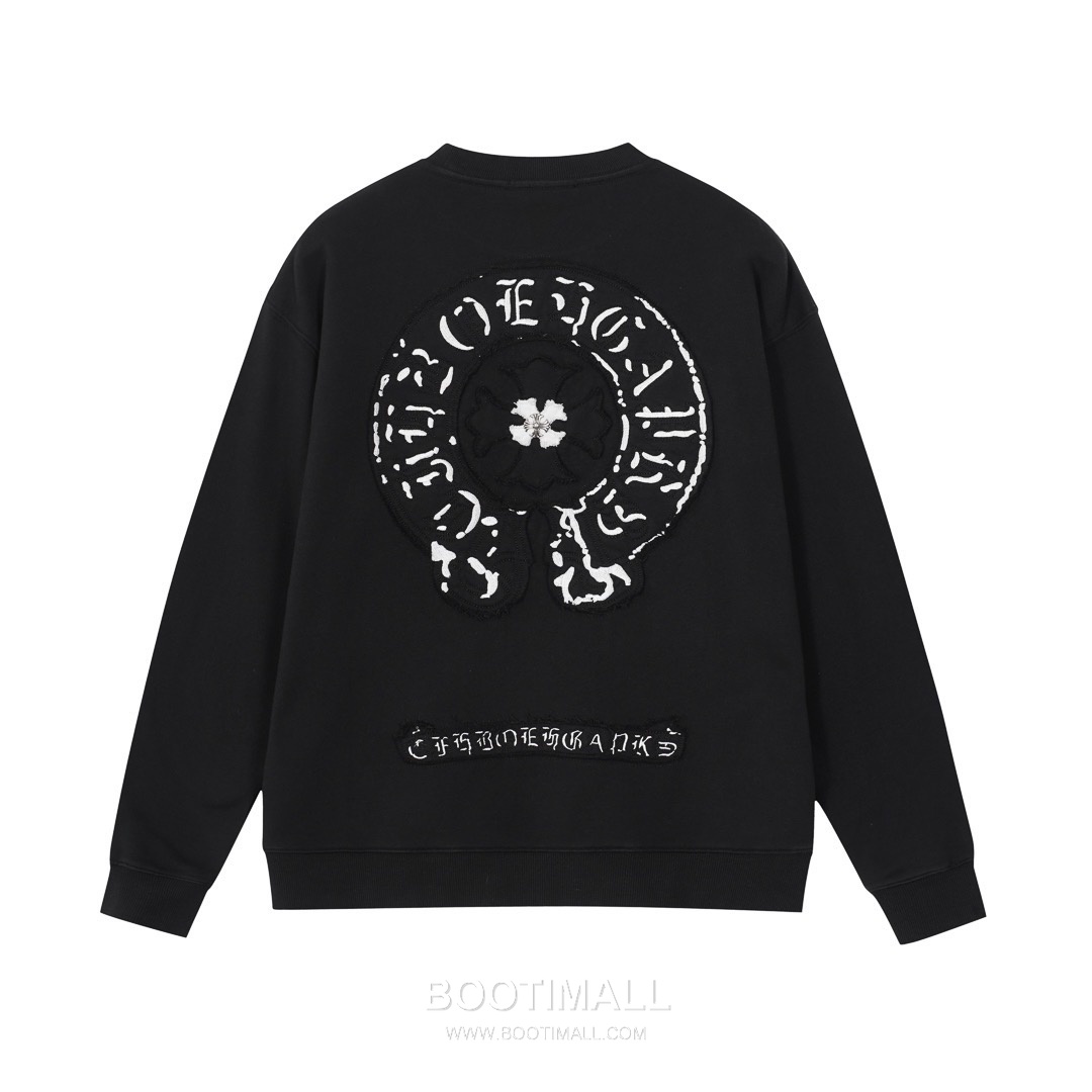 Chrome Hearts 2025 F/W Cotton Loop Terry Hoodie with Patch Embroidered Logo 크롬하츠 2025FW 코튼 블랙 후드 패치 자수 1