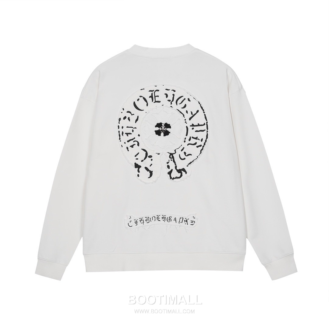Chrome Hearts 2025 F/W Cotton Loop Terry Hoodie with Patch Embroidered Logo 크롬하츠 2025FW 코튼 블랙 후드 패치 자수 1