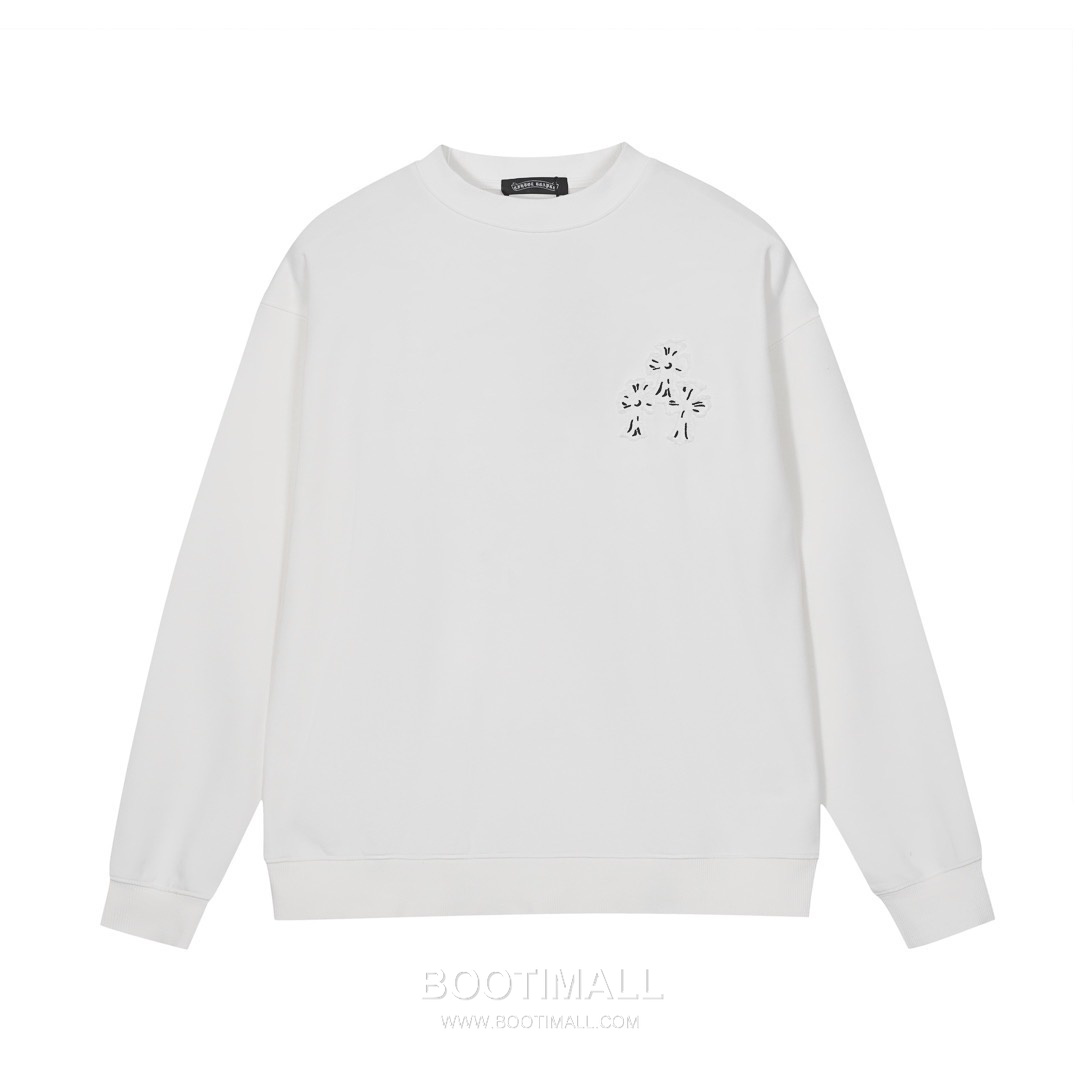 Chrome Hearts 2025 F/W Cotton Loop Terry Hoodie with Patch Embroidered Logo 크롬하츠 2025FW 코튼 블랙 후드 패치 자수 2