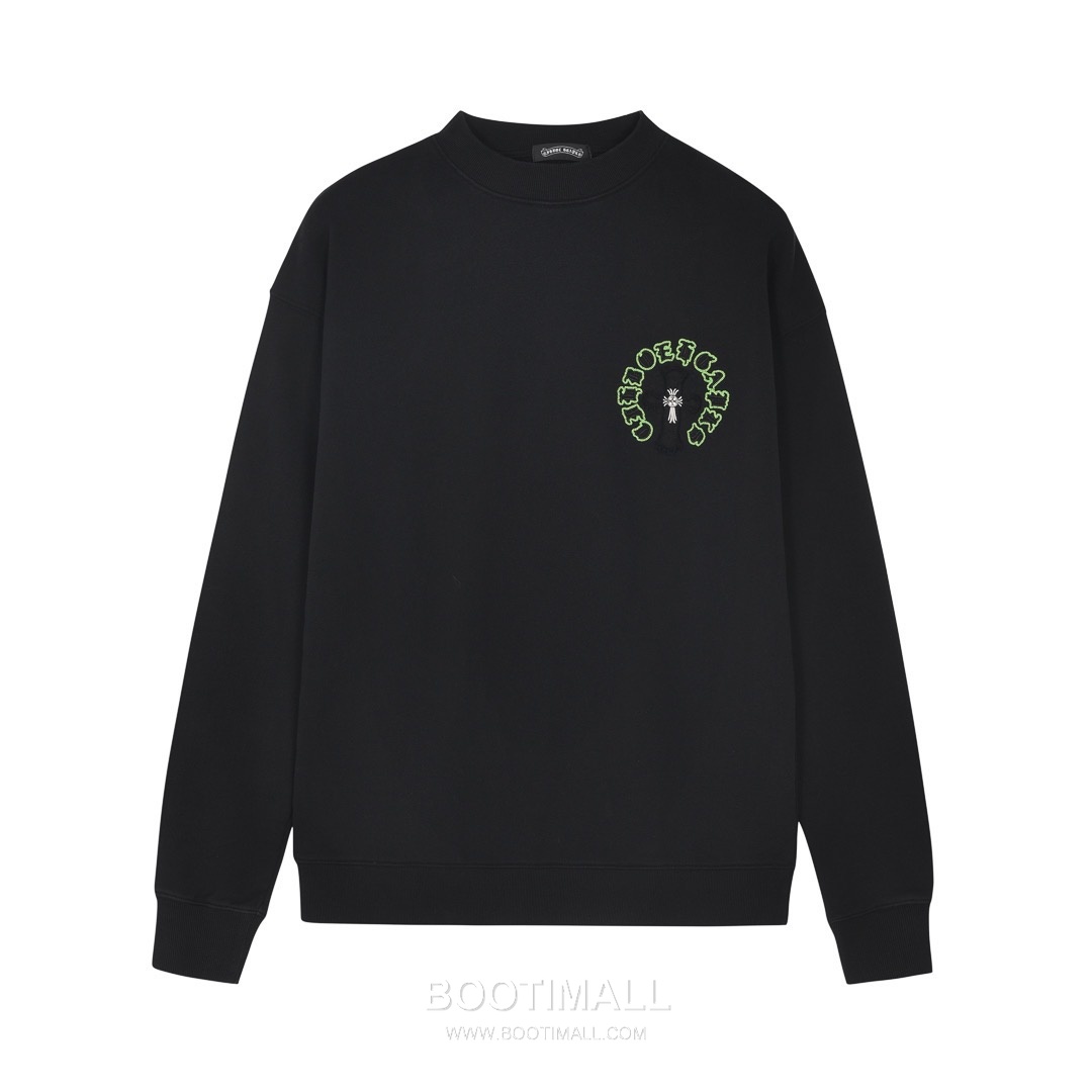 Chrome Hearts 2025 F/W Cotton Loop Terry Hoodie with Patch Embroidered Logo 크롬하츠 2025FW 코튼 블랙 후드 패치 자수 1